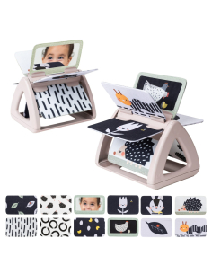 Libro rotante ad alto contrasto - bianco e nero