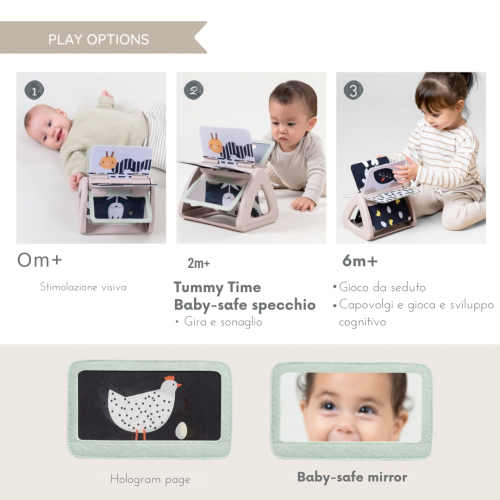 Libro rotante ad alto contrasto - bianco e nero