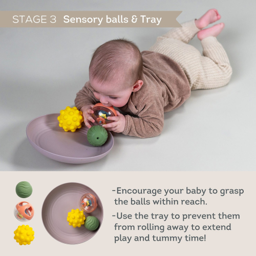 Kit di sviluppo e gioco per neonati - Tummy Time e materassino sensoriale