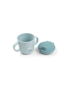 Set Pappa Foodie - Ciotola Tazza e Cucchiaio - Elphee - Blu - 100% PP Alimentare