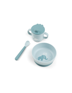 Set Pappa Foodie - Ciotola Tazza e Cucchiaio - Elphee - Blu - 100% PP Alimentare 2