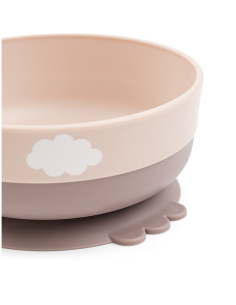 Set Pappa Foodie - Ciotola Tazza e Cucchiaio - Happy Clouds - Rosa Cipria - 100% PP Alimentare 2