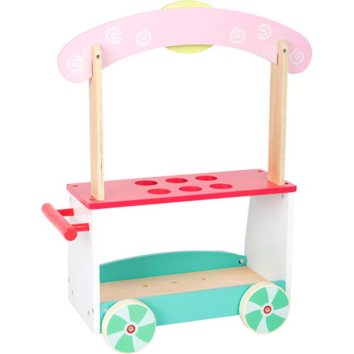 Carretto dei gelati con gelati componibili in legno