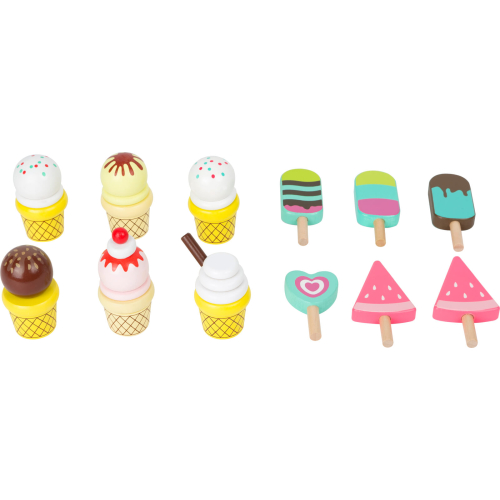 Carretto dei gelati con gelati componibili in legno