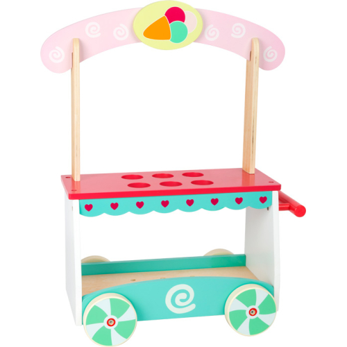 Carretto dei gelati con gelati componibili in legno