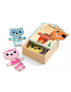 Scatolina Puzzle in legno - DRESSUP MIX