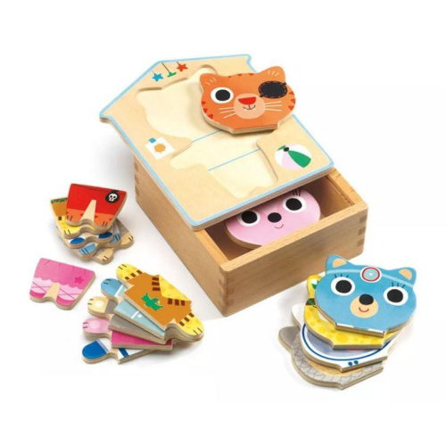 Scatolina Puzzle in legno - DRESSUP MIX