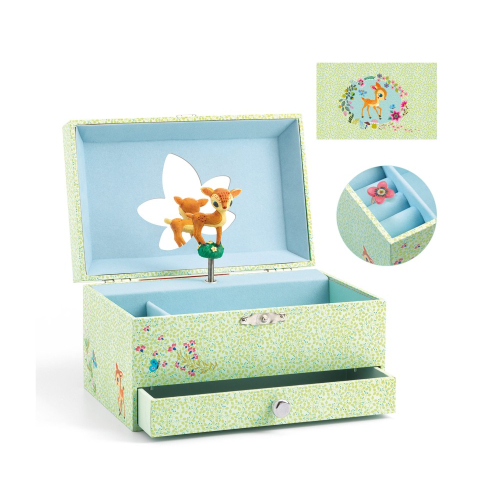 Carillon con cofanetto porta gioie - CANZONE DEL CERBIATTO