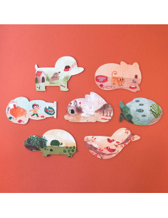 7 Puzzle reversivbile -  I Love My Pets 2