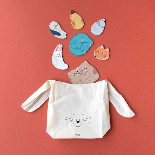 Puzzle reversivbile -  Mama e Cuccioli