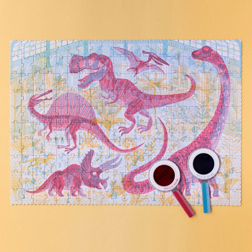 Puzzle alla scoperta dei Dinosauri - 200 pz + lenti