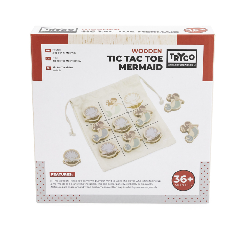 Gioco del tris in legno portabile - Sirena Gioco del tris in legno portabile - Sirena