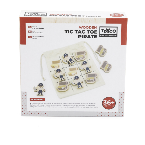Gioco del tris in legno portabile - Pirata