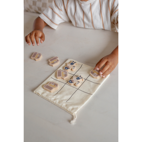 Gioco del tris in legno portabile - Pirata