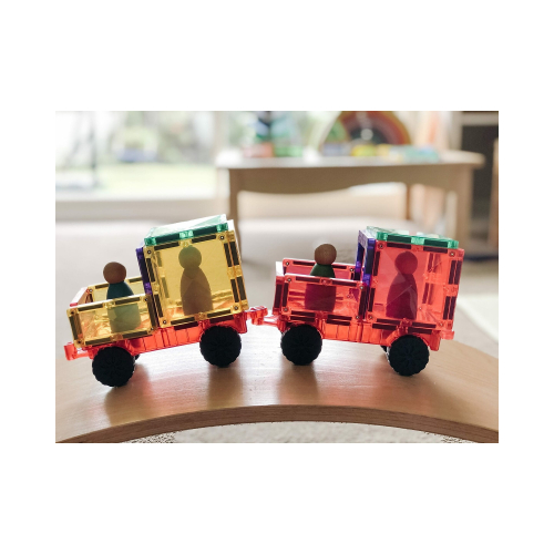 Connetix - 24 Pezzi - Tessere e Gomme per Auto - Arcobaleno Connetix - 24 Pezzi - Tessere e Gomme per Auto - Arcobaleno