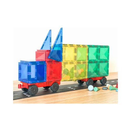 Connetix - 24 Pezzi - Tessere e Gomme per Auto - Arcobaleno Connetix - 24 Pezzi - Tessere e Gomme per Auto - Arcobaleno