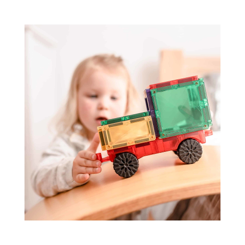 Connetix - 24 Pezzi - Tessere e Gomme per Auto - Arcobaleno Connetix - 24 Pezzi - Tessere e Gomme per Auto - Arcobaleno