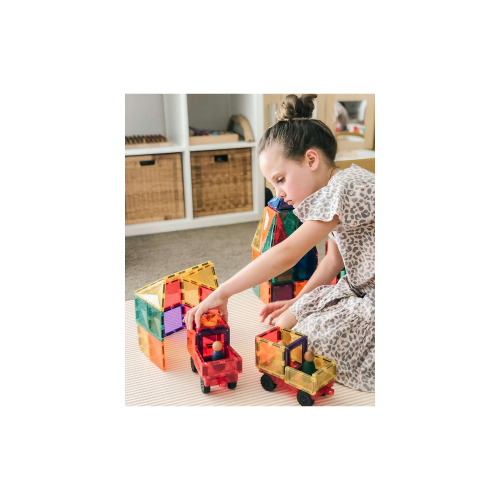 Connetix - 24 Pezzi - Tessere e Gomme per Auto - Arcobaleno Connetix - 24 Pezzi - Tessere e Gomme per Auto - Arcobaleno