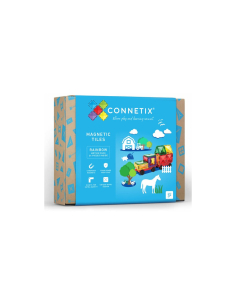 Connetix - 24 Pezzi - Tessere e Gomme per Auto - Arcobaleno