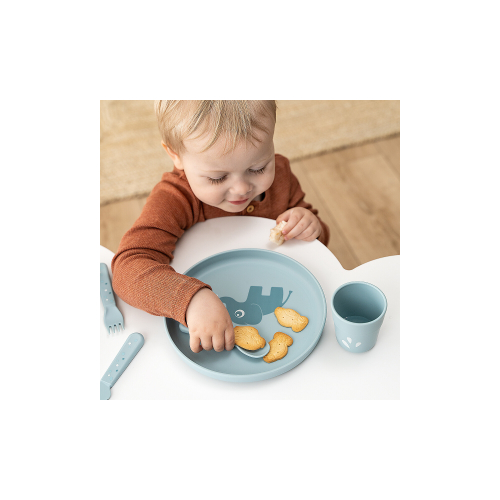 Piatto Piano Foodie - Elphee Blu - 100% PP Alimentare Piatto Piano Foodie - Elphee Blu - 100% PP Alimentare