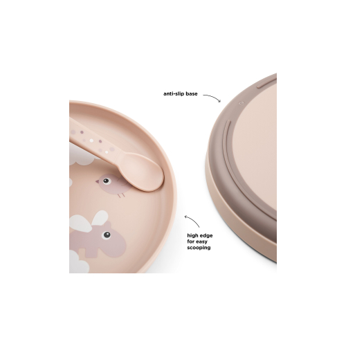 Piatto Piano - Happy Clouds Cipria - 100% PP Alimentare