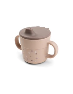 Tazza con Beccuccio - Happy Dots Cipria - 100% PP Alimentare