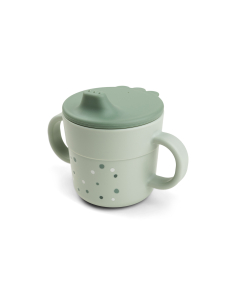 Tazza con Beccuccio - Happy Dots Verde - 100% PP Alimentare