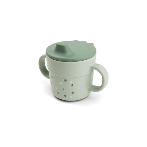 Tazza con Beccuccio - Happy Dots Verde - 100% PP Alimentare