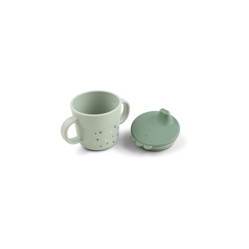 Tazza con Beccuccio - Happy Dots Verde - 100% PP Alimentare