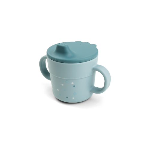 Tazza con Beccuccio - Happy Dots Blu - 100% PP Alimentare