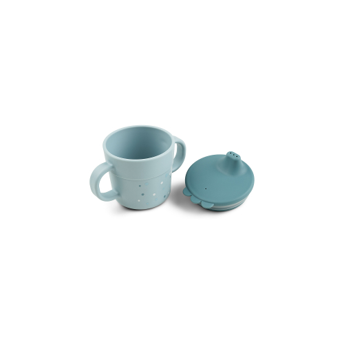 Tazza con Beccuccio - Happy Dots Blu - 100% PP Alimentare