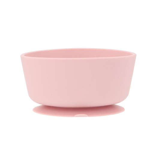 Ciotola Ventosa e Cucchiaio Acciaio - Light Pink