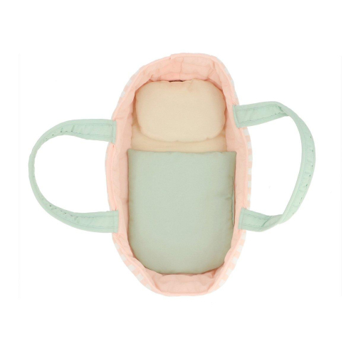 Cesta per bambole in stoffa - Stripes Pink