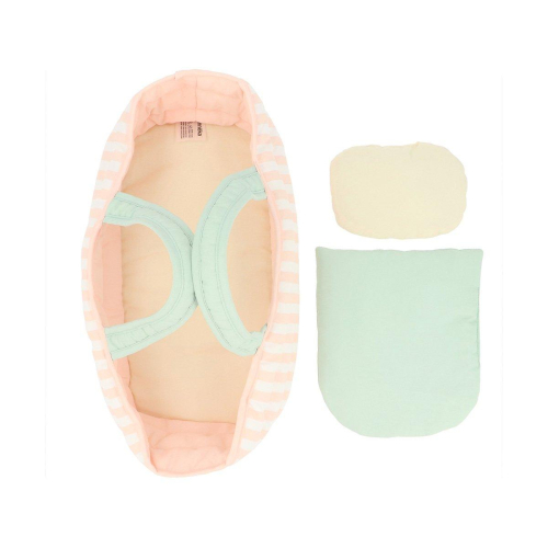 Cesta per bambole in stoffa - Stripes Pink