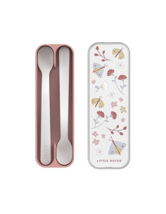 Set di 2 cucchiai con porta posate Flowers & Butterfly