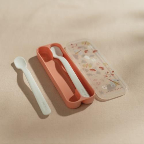 Set di 2 cucchiai con porta posate Flowers & Butterfly