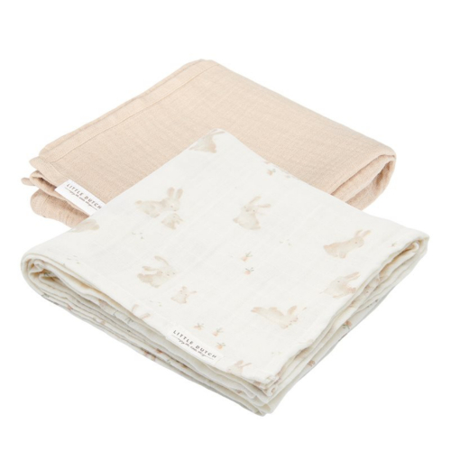 Mussole Set 2 pezzi 70x70cm - Baby Bunny