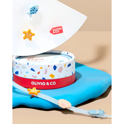 Cinturino in slicone con charms per occhiali da sole Olivio - Blue
