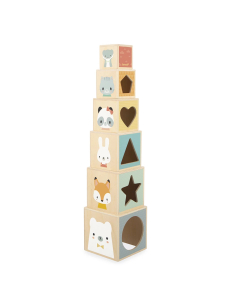 Piramide in legno con forme ad incastro - Pure