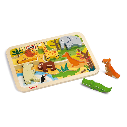 Puzzle Chunky Animali dello Zoo 7 pezzi