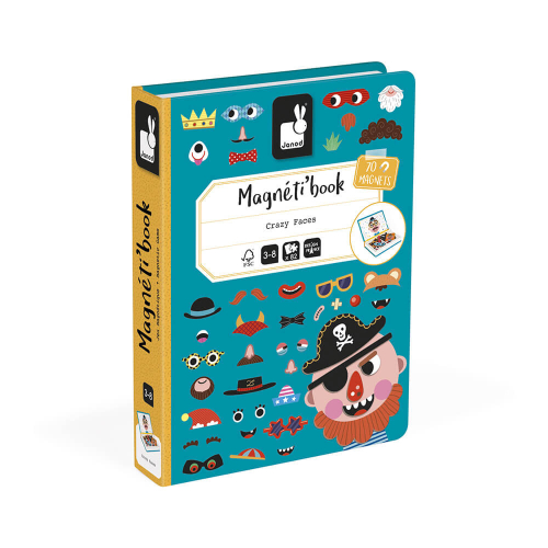 Magnéti'Book Libro magnetico - Crazy Faces Boy