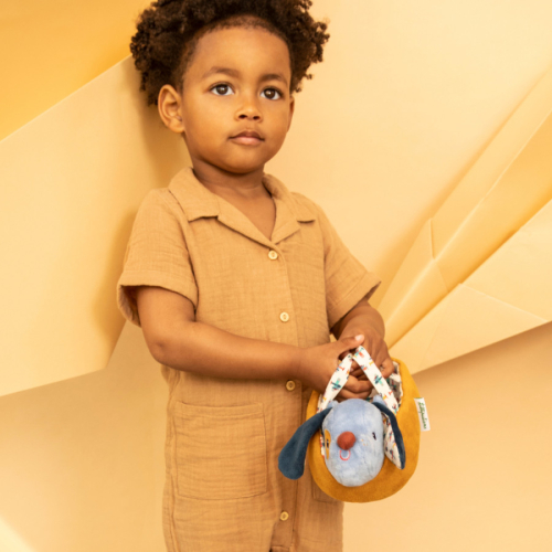 Jules il cane e il suo cestino