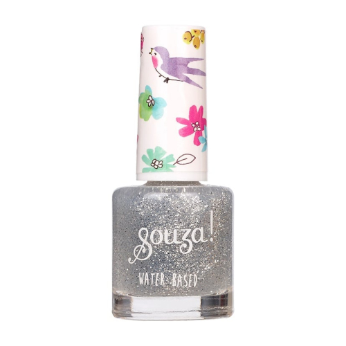 Smalto a base d'acqua - Vegan - Transparent silver glitter