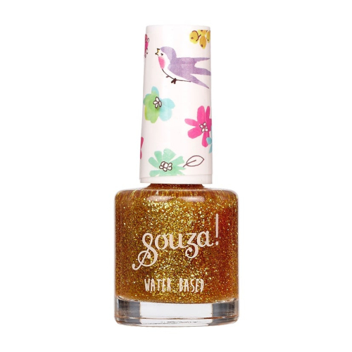 Smalto a base d'acqua - Vegan - Transparent Gold glitter