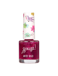 Smalto a base d'acqua - Vegan - Transparent Rosa glitter