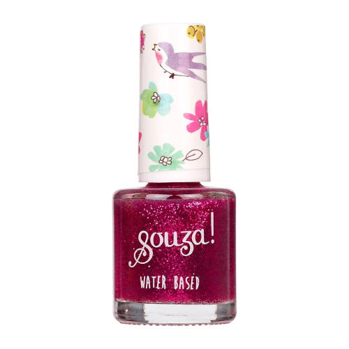 Smalto a base d'acqua - Vegan - Transparent Rosa glitter