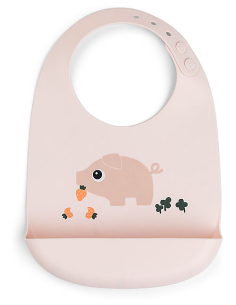 Bavaglio Impermeabile con Tasca - Tiny Farm - Cipria - 100% Silicone