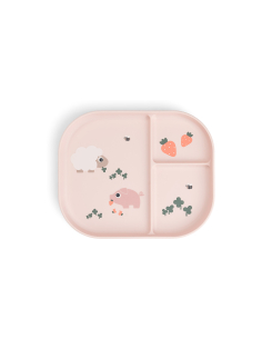Piatto con Scomparti Tiny Farm - Cipria - 100% PP Alimentare