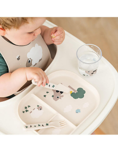 Piatto con Scomparti Tiny Farm - Sabbia - 100% PP Alimentare 2