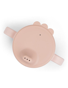 Tazza con Beccuccio e Manici - Tiny Farm - Cipria - 100% Silicone Alimentare 2